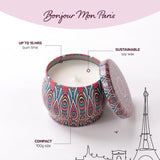 Andme-Tin Candle Jar with Soy Wax - Mon Paris| Serenity in Every Scent | Eco-Friendly Luxury for Homes | Captivating Aromas | Blissful Fragrances | Scented Candles for Home Décor & Gifting