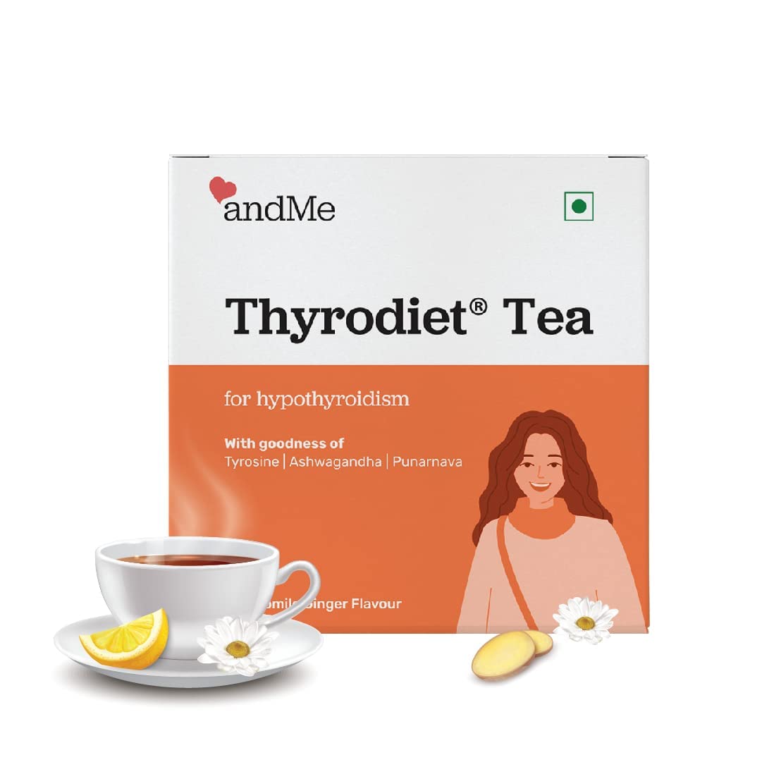 & ME Thyroid Tea for Hypothyroidism- Restore healthy T3, T4 levels, Manages Weight, stress and sleep, Green Tea and Multivitamins (Thyroid Tea, 30 Tea Bags, 75 gm )