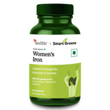 AndMe PCOS PCOD Spearmint Tea bags for Period pain-15N| AndMe-Smart Green Plant Based Iron Capsules 60N Combo