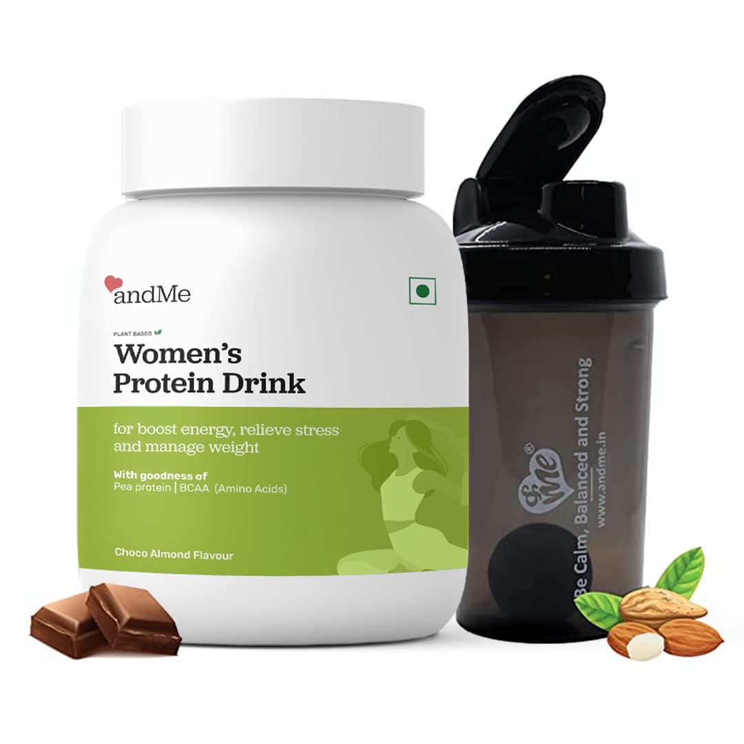 andMe Women's Protein 1 kg Pack - Plant Based Ayurvedic Herbs & Multivitamins For Weight Management and Hormonal Balance, Better Metabolism, Skin and Hair, Amino Acids (Chocolate Almond)