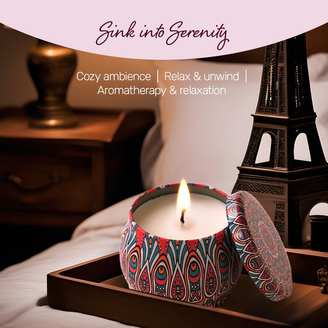 Andme Scented Candles for Home. Diwali Decoration Items for Home Decor, Gift Items, Birthday Gift, Mon Paris Fragrance(120 GMS Each), Pack of 5