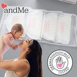 andMe Disposable Nursing Pads - Pack of 2 x 42 Pieces | Premium Ultra Thin Breathable Fabric | Soft Inner Lining for Enhanced Comfort | Super Absorbent | Waterproof with Overnight Leak Protection