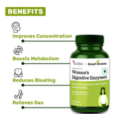 andMe x Smart Greens Women’s Digestive Enzymes Supplement Capsules | Vitamin B12 & Zinc Supplements for Women | Metabolism Booster | Relieve Gas & Reduce Bloating | Improve Focus | 1 box (60 Capsules)