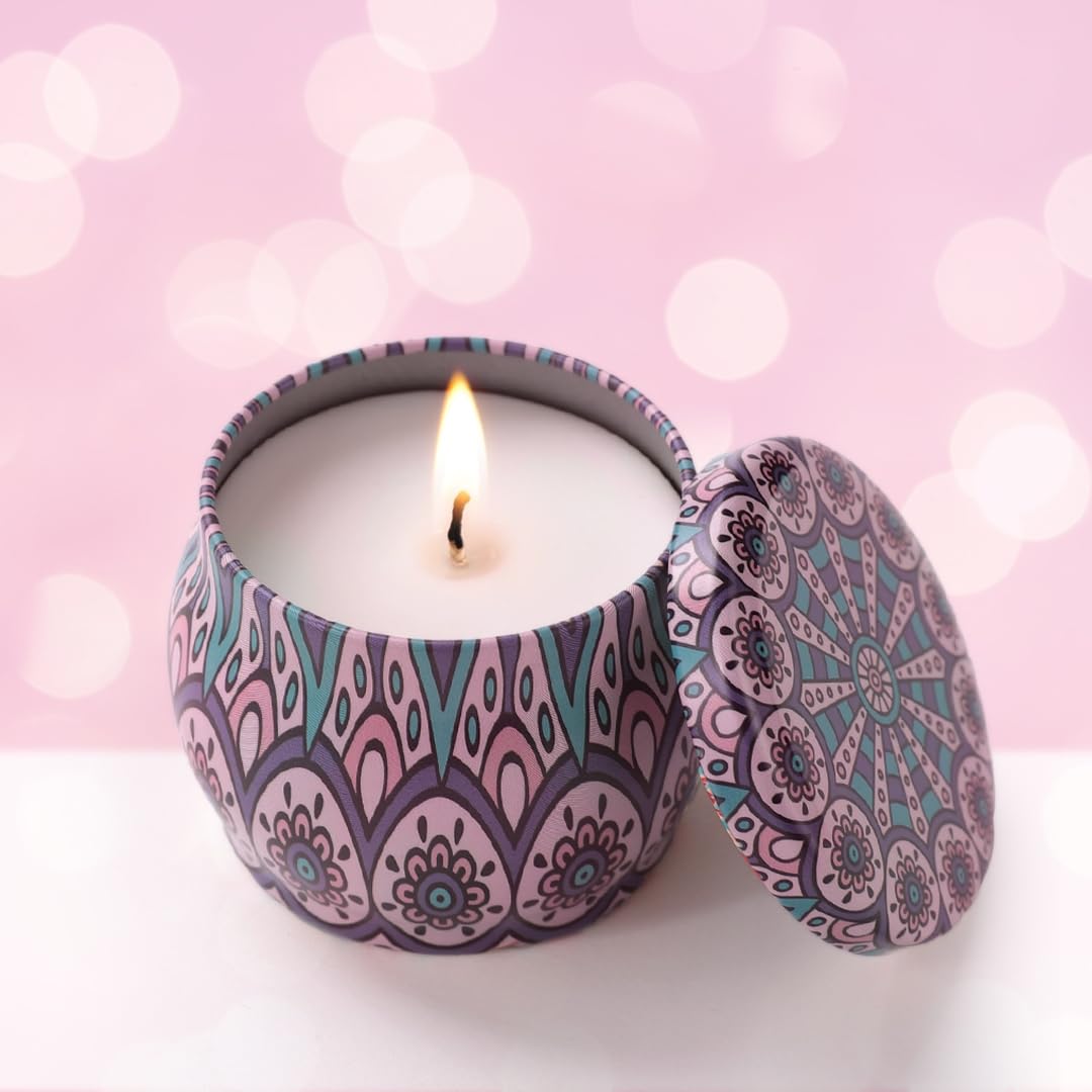 Andme Scented Candles for Home. Diwali Decoration Items for Home Decor, Gift Items, Birthday Gift, Lavender Fragrance(120 GMS Each), Pack of 10