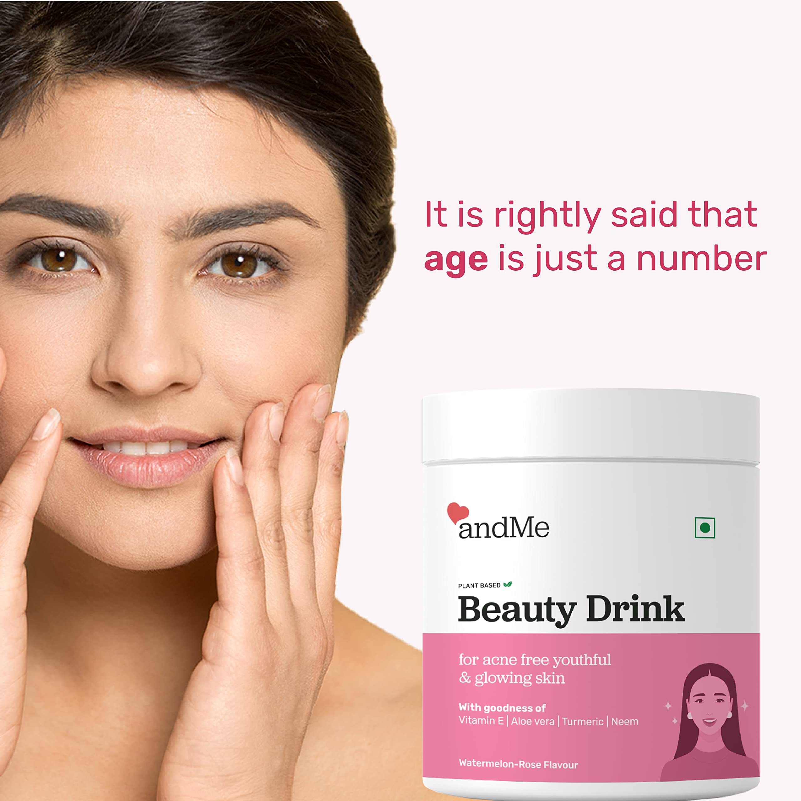 andMe Beauty Drink For Radiant Glowing Skin And Acne Control with Multivitamin, Aloe Vera, Vitamin E, C, Zinc - 200 g